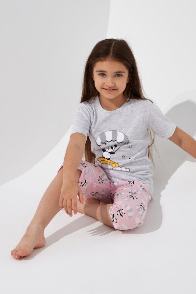 Купити Піжама для дівчинки Mini Moon 9069 110 см Сірий Артикул: 2000991029248 Фото №2