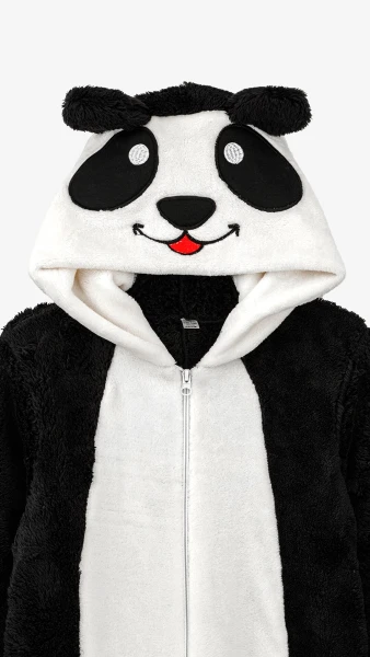 Пижама для мальчика Кигуруми Dexters Panda 92-98 см Черный  Фото №1