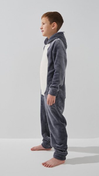 Купить Пижама кигуруми для мальчика Dexters d417 Owl 116-122 см Серый Артикул: 2000999365515 Фото №4