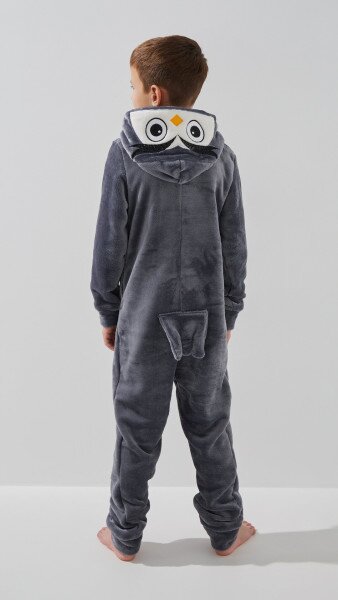 Купить Пижама кигуруми для мальчика Dexters d417 Owl 116-122 см Серый Артикул: 2000999365515 Фото №6