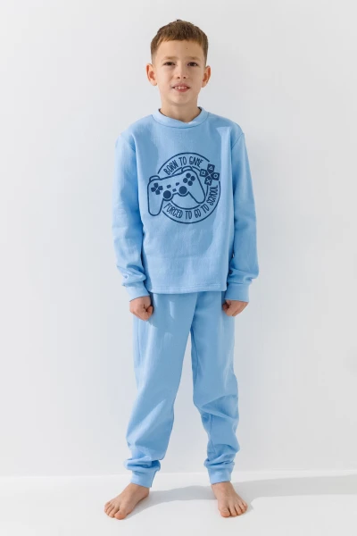 Піжама для хлопчика Baby Life 303 School 134-140 см Блакитний  Фото №0