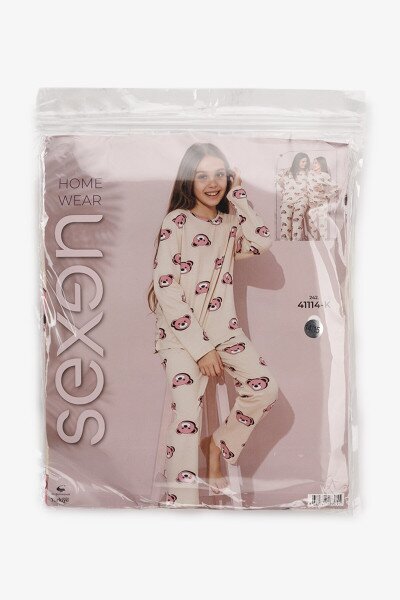 Купить Пижама для девочки SEYKOTEKS K-41114 104-110 см Бежевый (2000990787163A) Артикул: 2000990787163 Фото №16