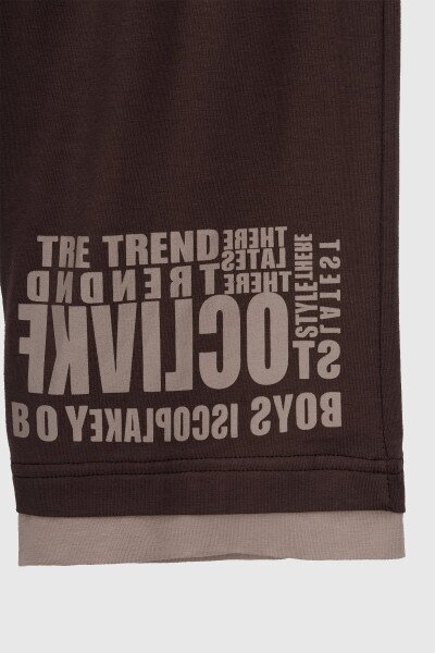 Купить Пижама футболка+капри для мальчика Tom John 89949 122-128 см Коричневый (2000990637376S) Артикул: 2000990637376 Фото №15