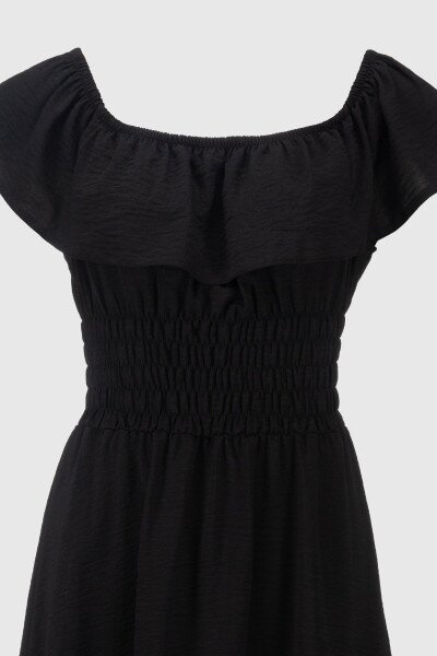 Купить Платье однотонное женское 2424 XS Черный Артикул: 2000990649805 Фото №7