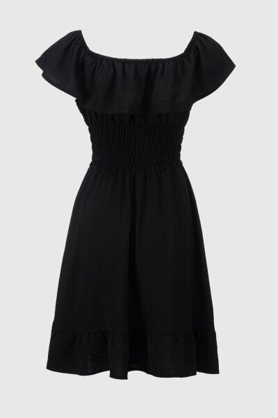 Купить Платье однотонное женское 2424 XS Черный Артикул: 2000990649805 Фото №8