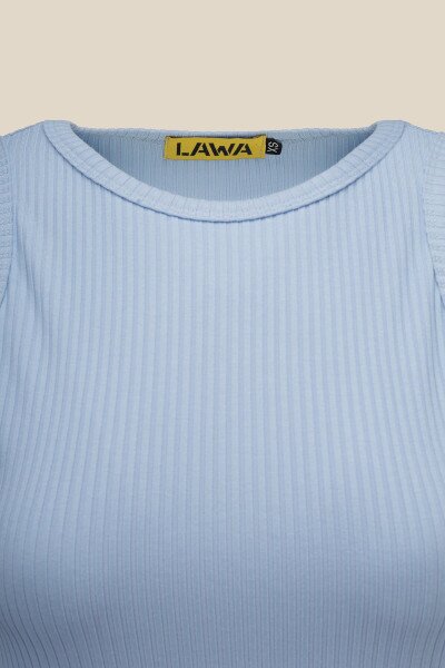 Купити Сукня однотонна жіноча LAWA WBC02385 XS Блакитний Артикул: 2000990693877 Фото №7