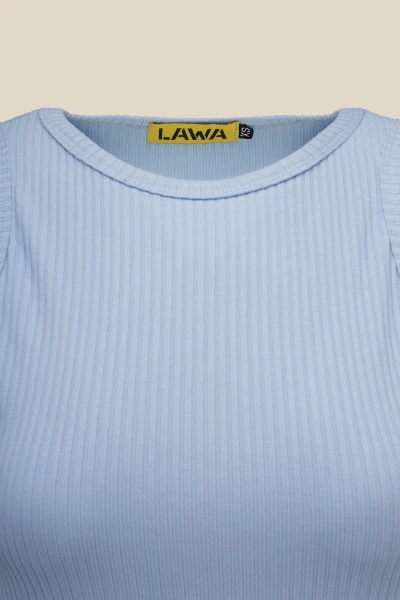 Купити Сукня однотонна жіноча LAWA WBC02385 L Блакитний Артикул: 2000990693914 Фото №7