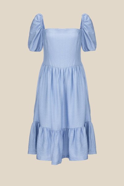 Купити Сукня однотонна жіноча LAWA WTC02382 XS Блакитний Артикул: 2000990648730 Фото №6