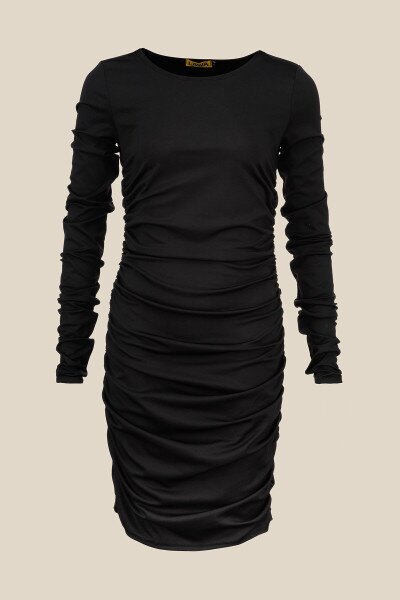 Купить Платье однотонное женское LAWA WTC02427 XS Черный Артикул: 2000990927415 Фото №7