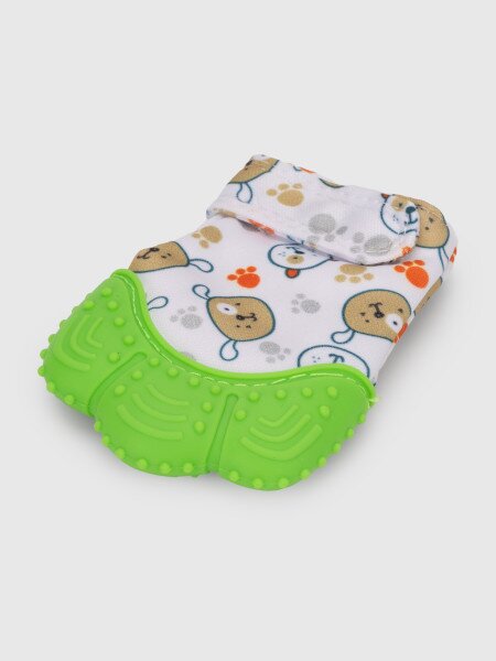 Купити Прорізувач-рукавичка для зубів "Лапка" Мегазайка 0412 Салатовий (2000990579591) Артикул: 2000990579591 Фото №1