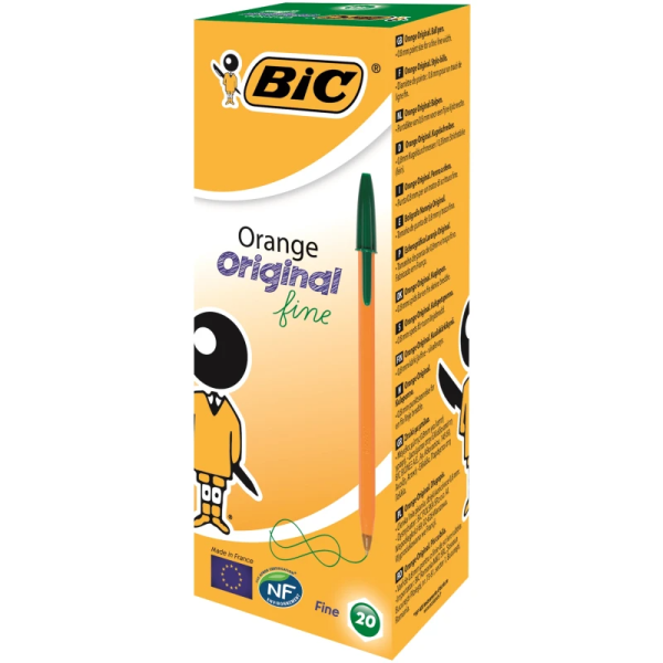 Купить Ручка шариковая "BIC" Orange 1199110113 Зеленый (3086121101137)(SC) Артикул: 3086121101137 Фото №3
