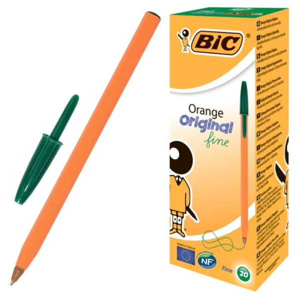 Купить Ручка шариковая "BIC" Orange 1199110113 Зеленый (3086121101137)(SC) Артикул: 3086121101137 Фото №1