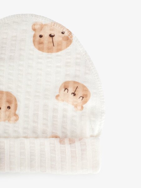 Купить Шапочка для малышей с подворотом "Bears" 910102 38 см Бежевый Артикул: 4821184764221 Фото №2