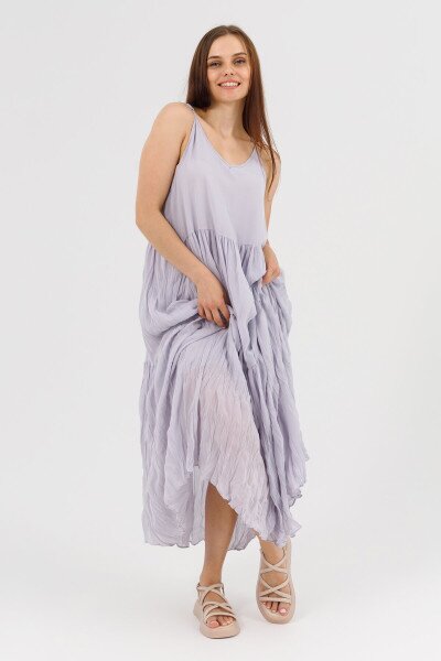 Купить Сарафан однотонный женский 71902 One size Лавандовый (2000990508546S) Артикул: 2000990508546 Фото №3