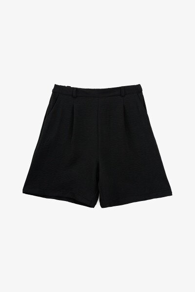 Купить Шорты однотонные женские On me 2321-B L Черный Артикул: 2000989807339 Фото №5