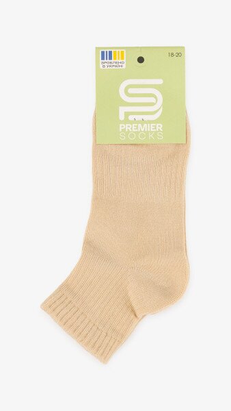 Купити Шкарпетки для хлопчика Premier Socks СР/рубчик 18-20 Бежевий Артикул: 4820203375370 Фото №3