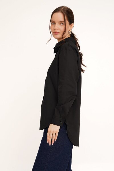 Купити Сорочка однотонна жіноча LAWA CTM WTC02313 2XL Чорний Артикул: 2000989924395 Фото №4