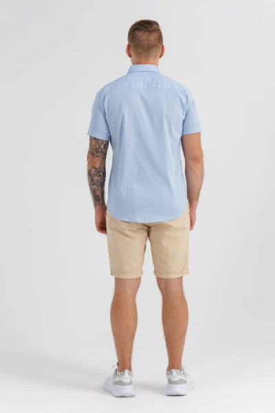 Купить Рубашка классическая с узором мужская Redpolo 3927 3XL Голубой Артикул: 2000990629470 Фото №10