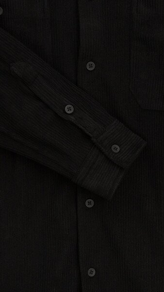 Купить Рубашка кэжуал однотонная мужская GENUA G01218-0002 M Черный Артикул: 2000999467394 Фото №10