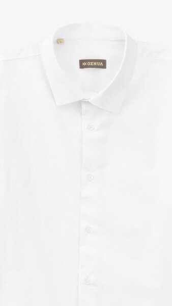 Купить Рубашка классическая однотонная мужская GENUA 3808-1 2XL Белый Артикул: 2000999421143 Фото №8