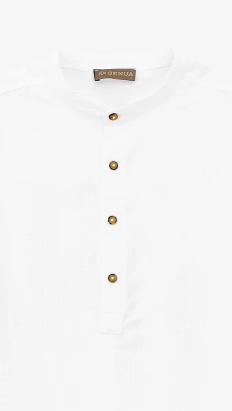 Купить Рубашка однотонная мужская GENUA G01218-0011 2XL Белый Артикул: 2000999520761 Фото №8
