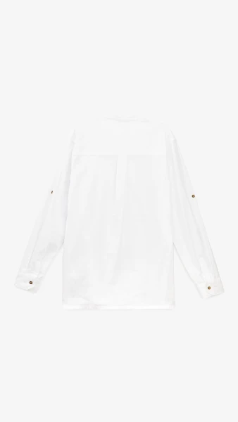 Купить Рубашка однотонная мужская GENUA G01218-0011 2XL Белый Артикул: 2000999520761 Фото №10