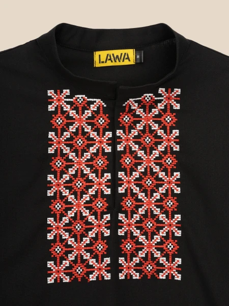Купить Рубашка вышиванка мужская LAWA E-MB02305 XL Черный Артикул: 2000999589881 Фото №2