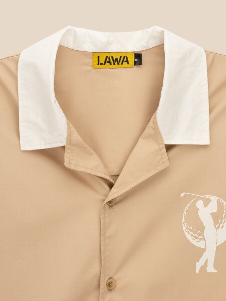 Купить Рубашка с узором мужская LAWA P-MT02316 M Песочный Артикул: 2000999667145 Фото №2