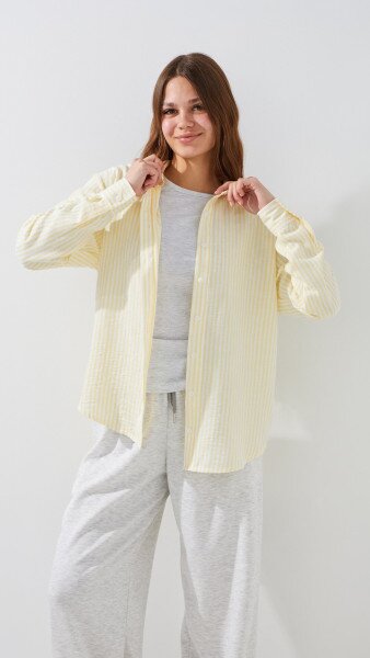 Купить Рубашка с узором женская LAWA WTC02360 XS Масляный Артикул: 2000999525681 Фото №3