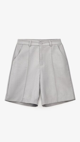 Купить Шорты однотонные котоновые женские GENUA G01139-0002 S Серый Артикул: 2000999385964 Фото №7