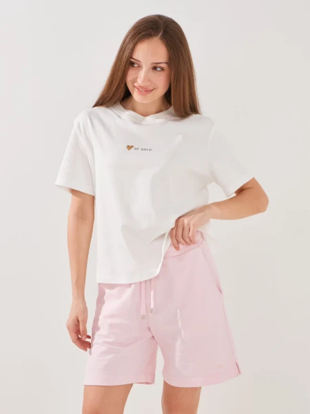 Купить Шорты однотонные женские GENUA G01139-0021 3XL Розовый Артикул: 2000999606892 Фото №1