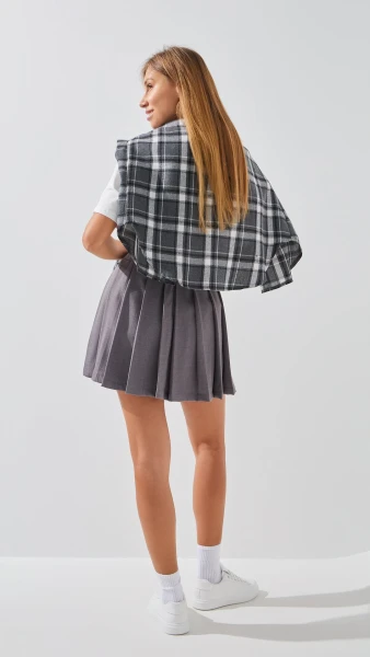 Купить Юбка классика однотонная женская LAWA WTC02454 XL Серый Артикул: 2888000018526 Фото №5