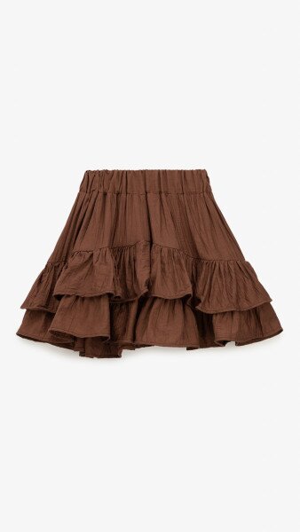 Купить Юбка однотонная для девочки Aura Style 5004-2 152 см Коричневый Артикул: 2000999546716 Фото №1