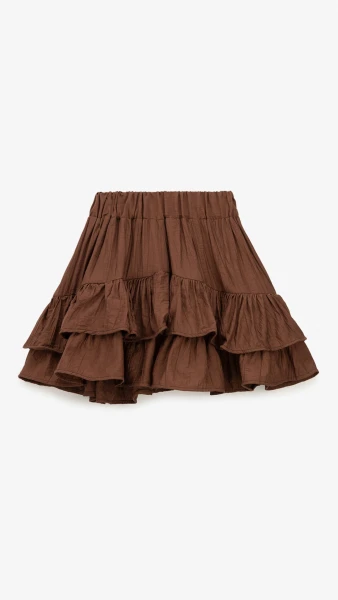 Купить Юбка однотонная для девочки Aura Style 5004-2 134 см Коричневый Артикул: 2000999546686 Фото №6