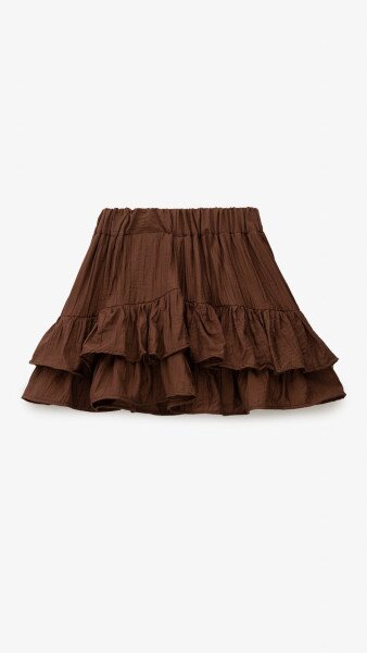Купить Юбка однотонная для девочки Aura Style 5004-2 152 см Коричневый Артикул: 2000999546716 Фото №3