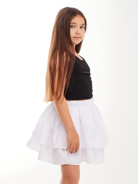 Купити Спідниця однотонна для дівчинки Aura Style 5016 134 см Білий Артикул: 2000999566738 Фото №2