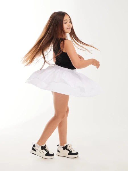 Купити Спідниця однотонна для дівчинки Aura Style 5016 140 см Білий Артикул: 2000999566745 Фото №3