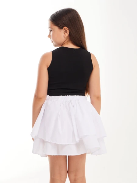 Купити Спідниця однотонна для дівчинки Aura Style 5016 140 см Білий Артикул: 2000999566745 Фото №4