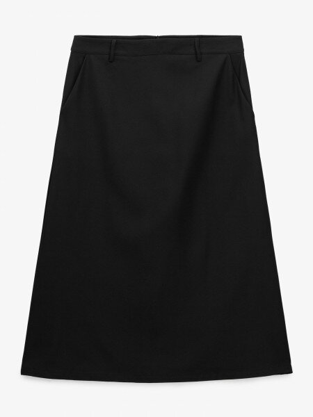 Купить Юбка однотонная женская GENUA G011230-0006 2XL Черный Артикул: 2000999633607 Фото №1