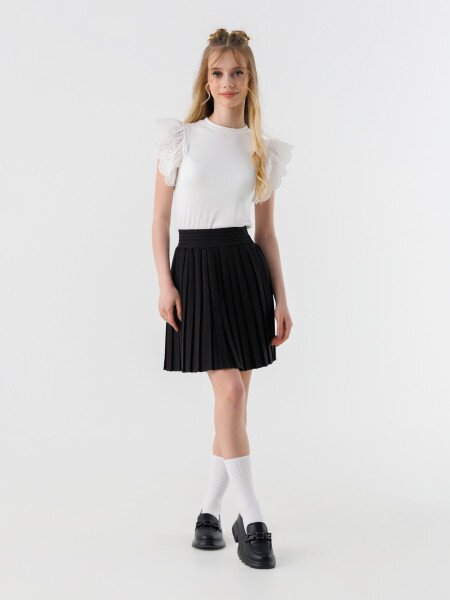 Купить Юбка однотонная для девочки Baby Show 56001-1 134 см Черный (SC) Артикул: 2000990527226 Фото №2