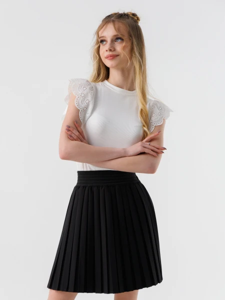 Купить Юбка однотонная для девочки Baby Show 56001-1 140 см Черный (SC) Артикул: 2000990527233 Фото №1