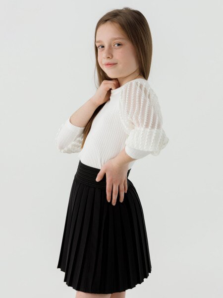 Купить Юбка однотонная для девочки Baby Show 56001 116 см Черный (2000990527196D)(SC) Артикул: 2000990527196 Фото №3
