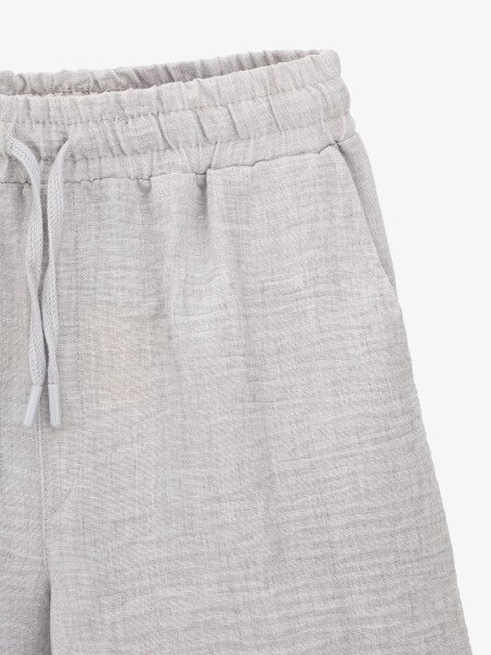 Купить Спортивные шорты однотонные для мальчика Aura Style 5022-2 146 см Серый Артикул: 2000999614958 Фото №2