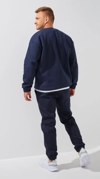 Спортивные брюки однотонные мужские Demos 206 baza 6XL Темно-синий  Фото №4