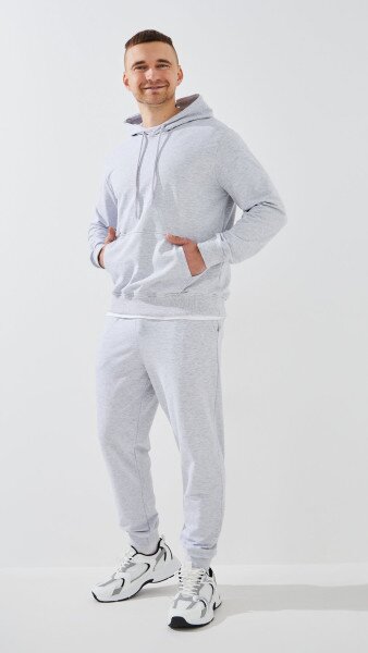 Купить Спортивные штаны однотонные мужские GENUA G01225-0002 5XL Серый Артикул: 2000999473807 Фото №3