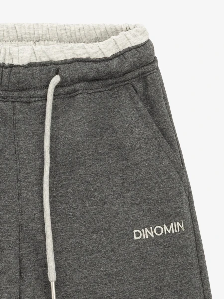 Купити Спортивні штани однотонні для дівчинки Dinomin 26208 104 см Графітовий Артикул: 2000999496684 Фото №2