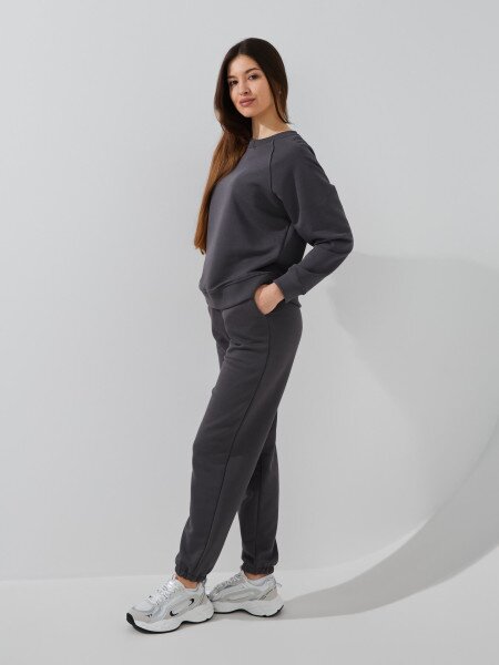 Купить Спортивные штаны однотонные женские GENUA G01142-0001K S Графитовый Артикул: 2000999486463 Фото №3
