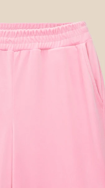 Купить Спортивные штаны палаццо однотонные женские LAWA K-WBC02304 XL Розовый Артикул: 2000999447525 Фото №8