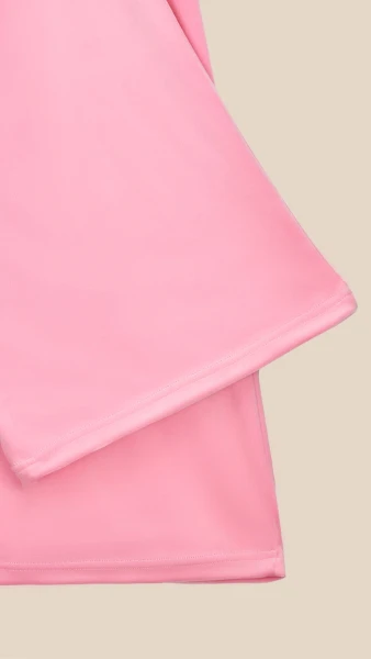 Купить Спортивные штаны палаццо однотонные женские LAWA K-WBC02304 XL Розовый Артикул: 2000999447525 Фото №9