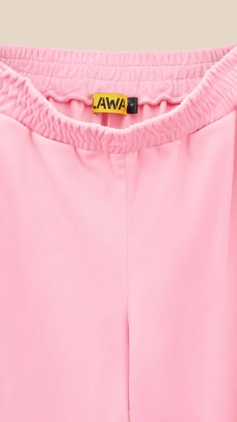 Купить Спортивные штаны палаццо однотонные женские LAWA K-WBC02304 XL Розовый Артикул: 2000999447525 Фото №10